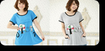 เสื้อแขนสั้นคอกลม  เปิดให้นมได้